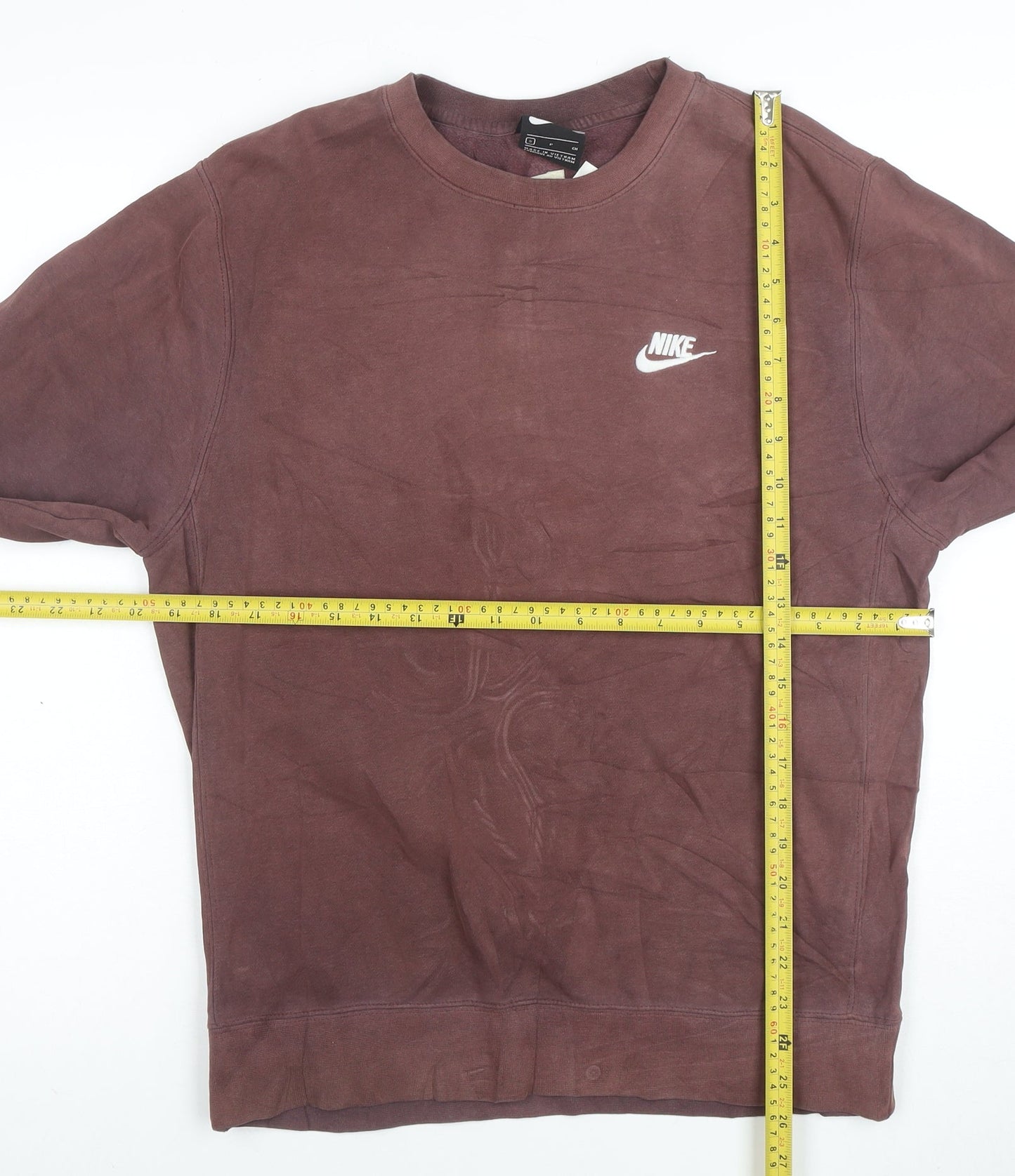Nike Men's Brown Crew Neck Pullover Sweatshirt Size S