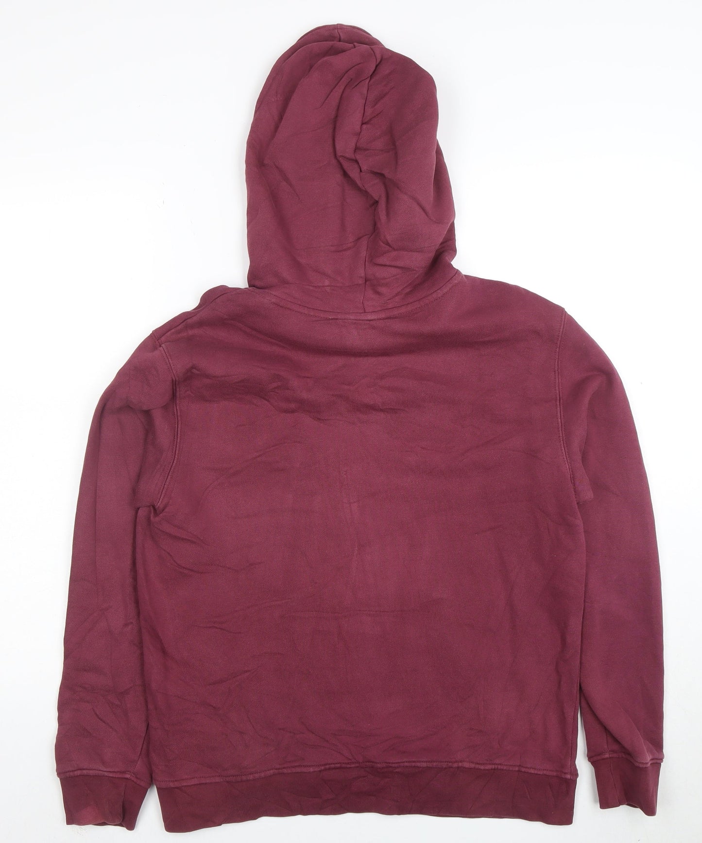 Adidas Women’s Burgundy Pullover Hoodie UK 12 Cotton Blend Casual