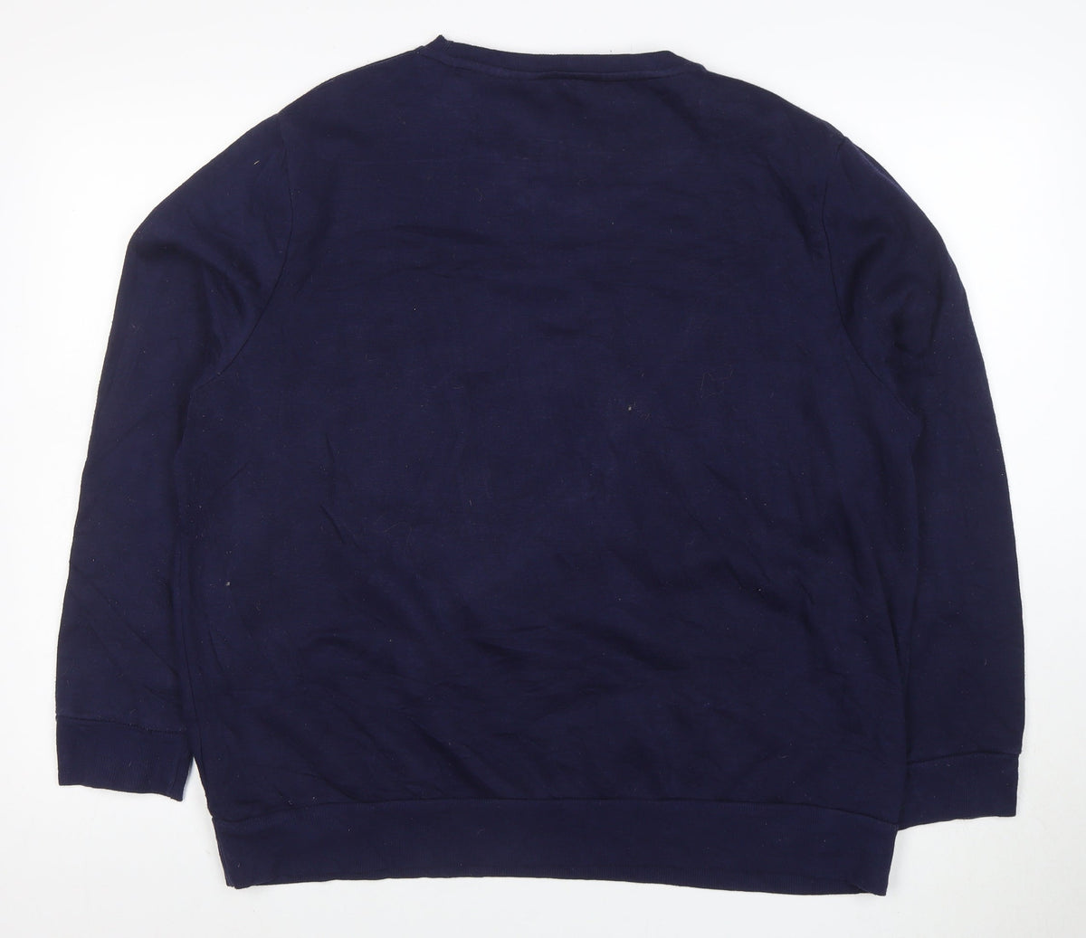 Disney Women’s Navy Stitch Pullover Sweatshirt XL Cotton Blend