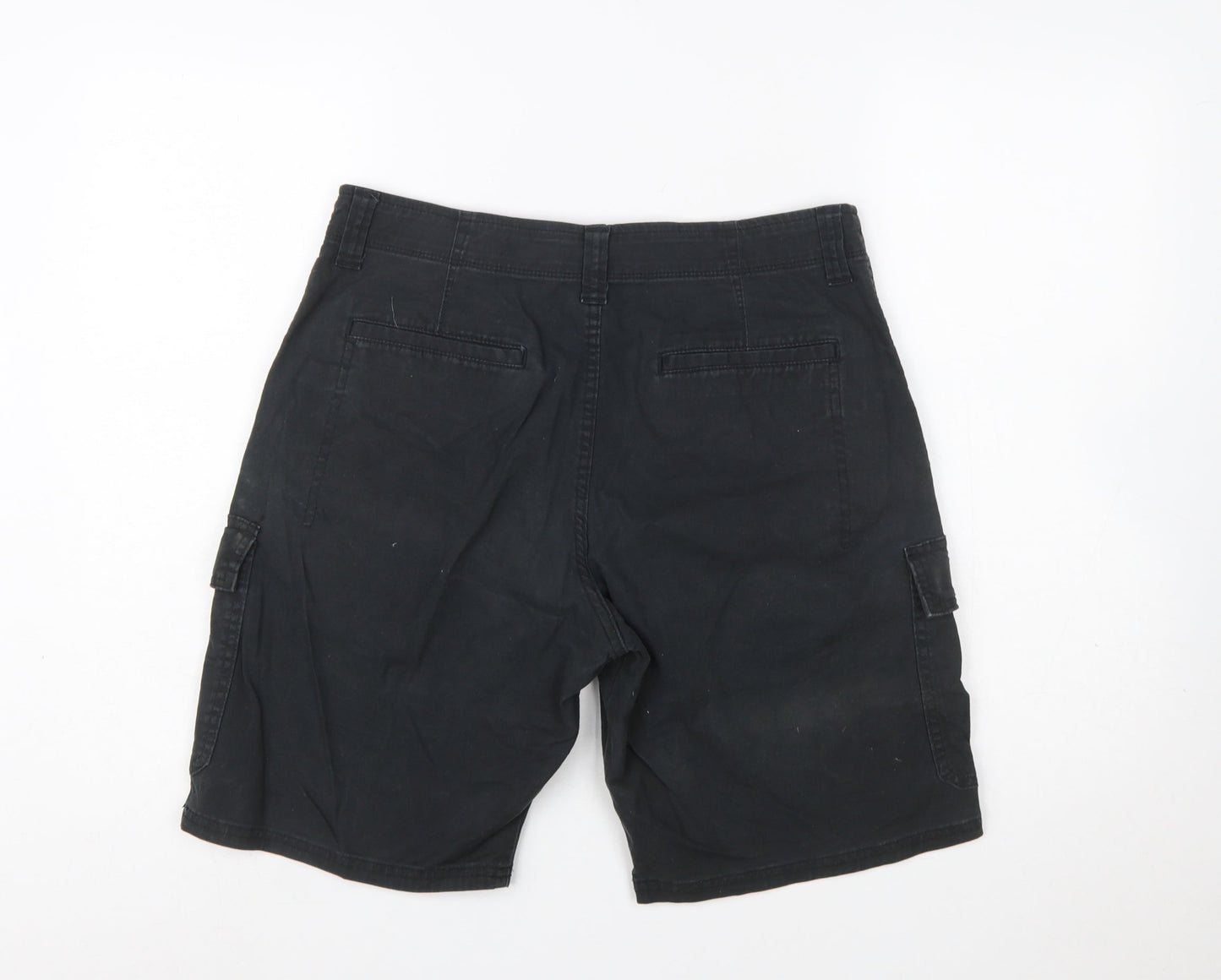 Wrangler Men's Black Cargo Shorts Size 32 Regular Cotton Stretch