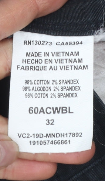 Wrangler Men's Black Cargo Shorts Size 32 Regular Cotton Stretch