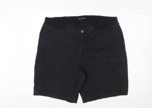 Lee Men's Black Cargo Shorts Relaxed Fit 2XL Cotton Blend