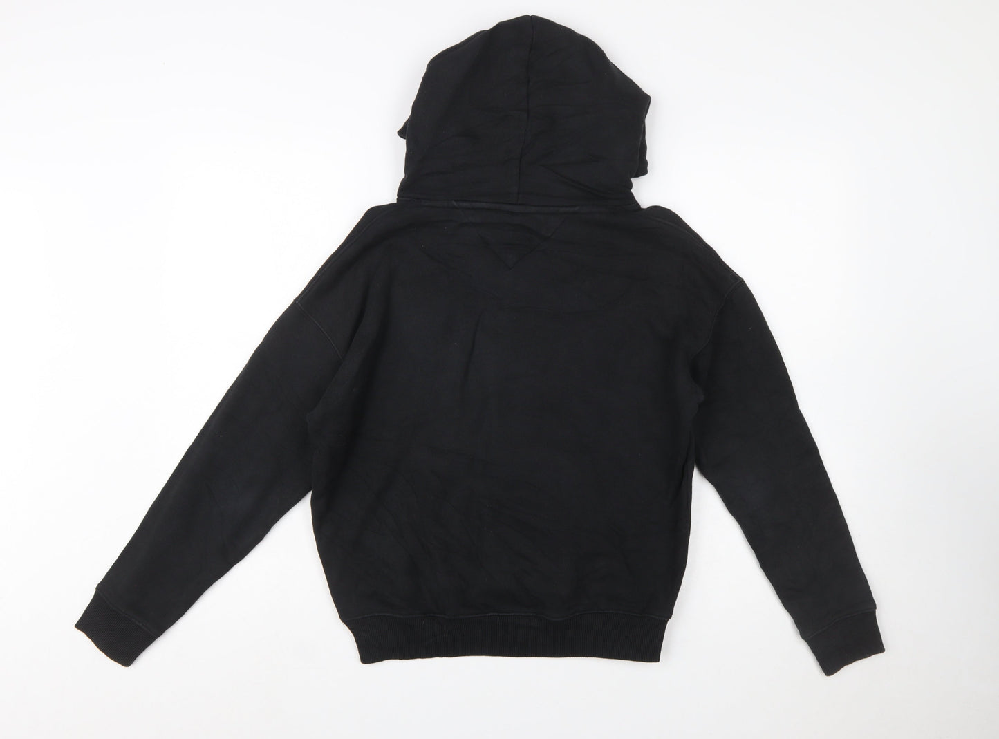 Tommy Jeans Women Black Small Pullover Hoodie Cotton Casual