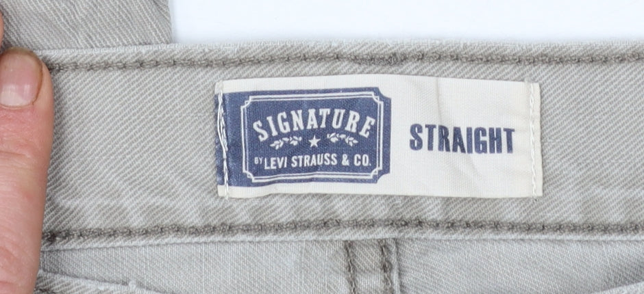 Levi Strauss Men's Beige Straight Fit Jeans 36W 34L Cotton Denim