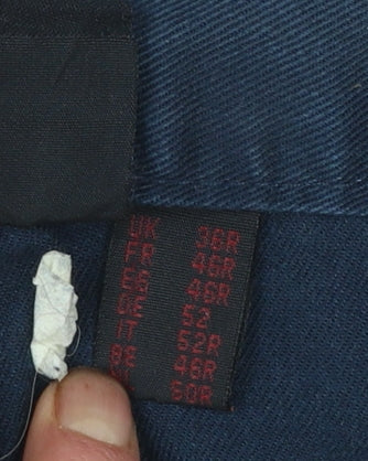 Dickies Men's Blue Cargo Trousers Size 38R Cotton Workwear