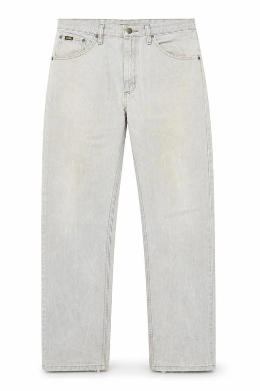 Lee Men's Grey Regular Fit Straight Jeans 34x32 Denim