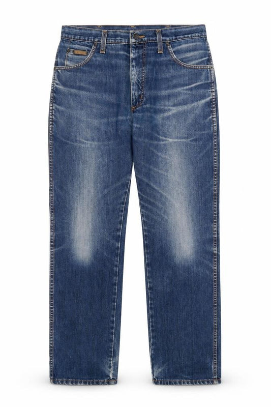 Wrangler Men's Blue Texas Straight Leg Jeans W34 L32 Cotton Denim