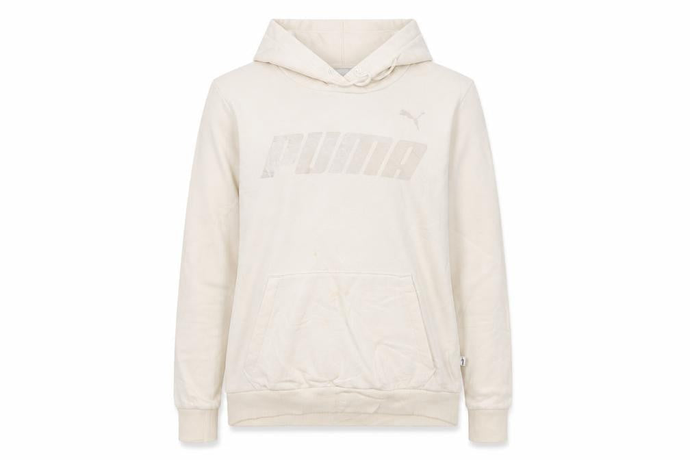 Puma Women's Beige Pullover Hoodie Cotton Blend Size L