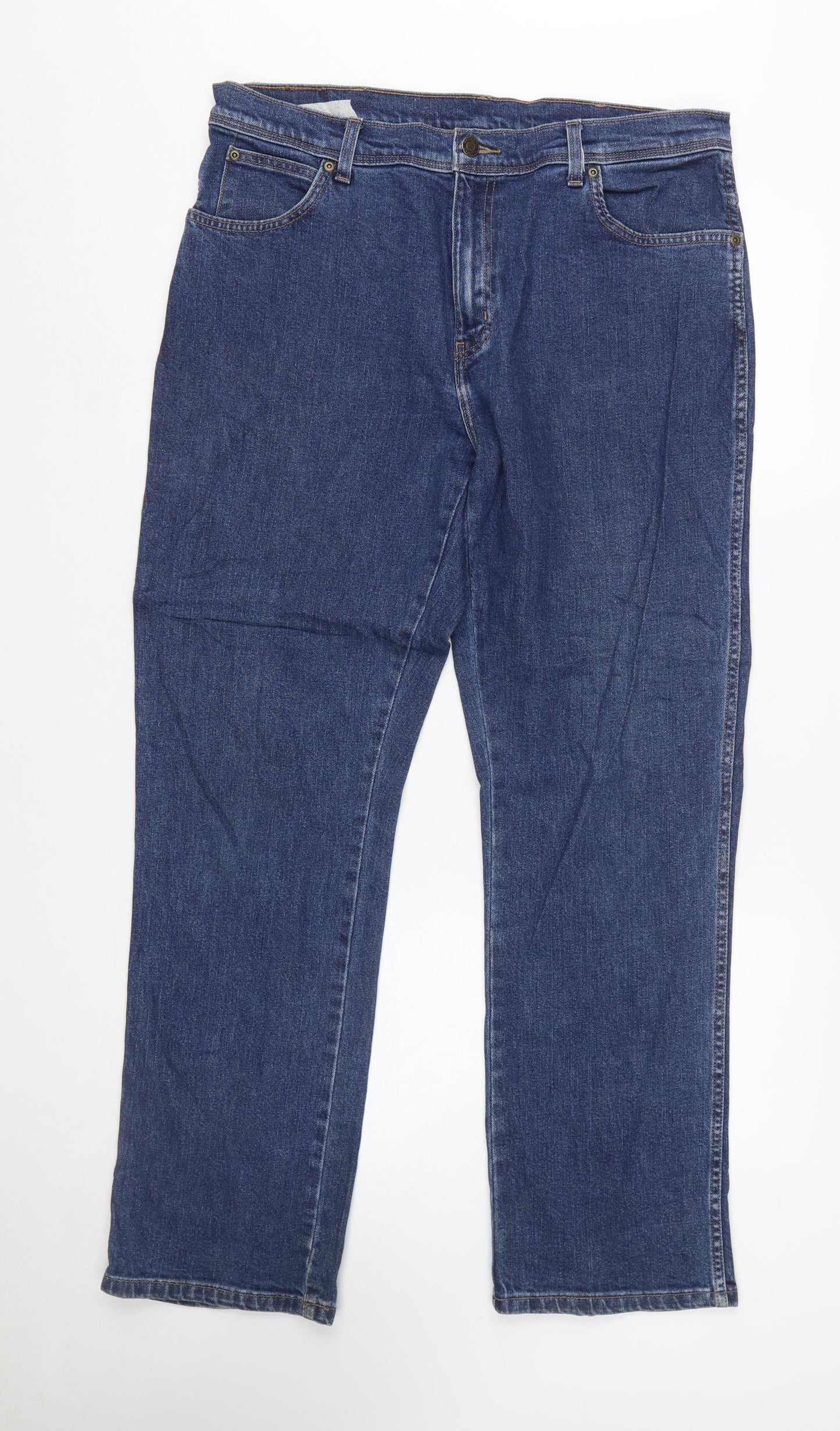 Wrangler Mens Blue Regular Fit Denim Jeans W36 L32