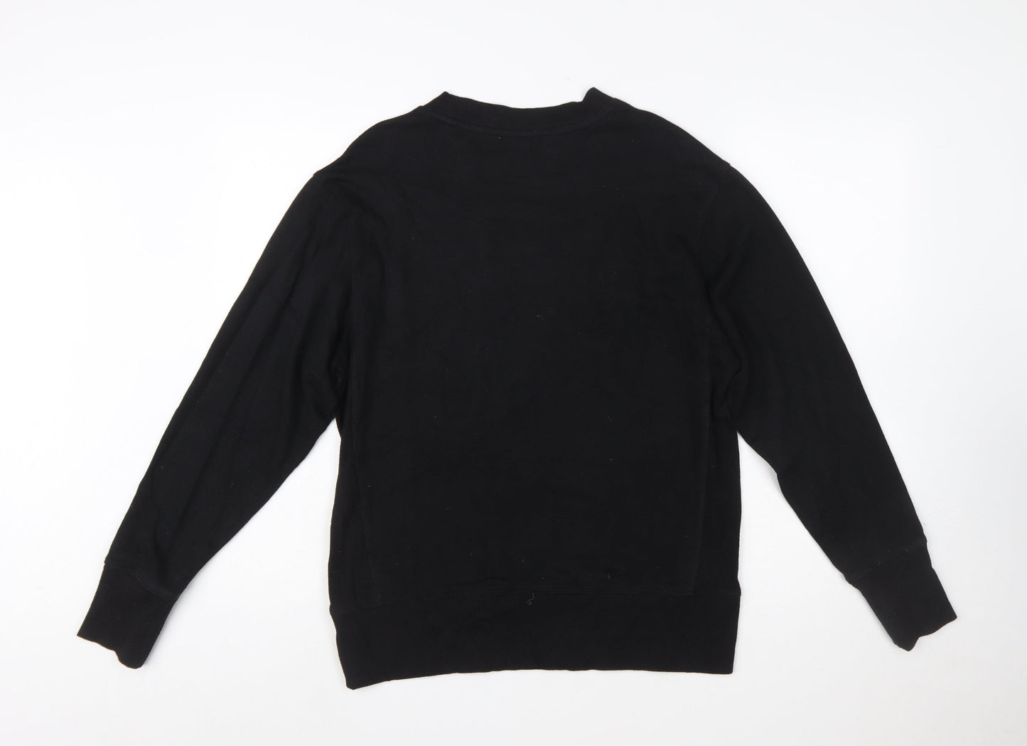 DKNY Sport Women's Black Small Pullover Sweatshirt with Logo Detail