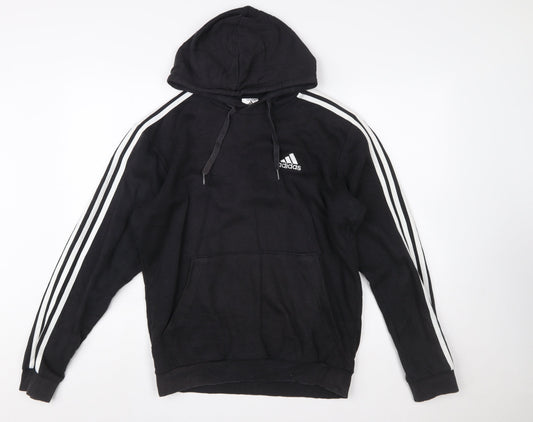 Adidas Men's Black Pullover Hoodie Size S Sports Fleece