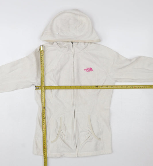 The North Face Women's Beige Full Zip Hoodie S Fleece Outdoor