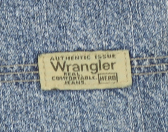 Wrangler Men Blue 42 Cargo Denim Shorts Cotton Regular Fit