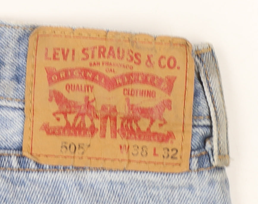Levi’s 505 Men’s Blue Straight Jeans W38 L32 Vintage Denim