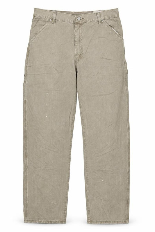 Wrangler Men Beige 36x34 Straight Relaxed Fit Denim Jeans