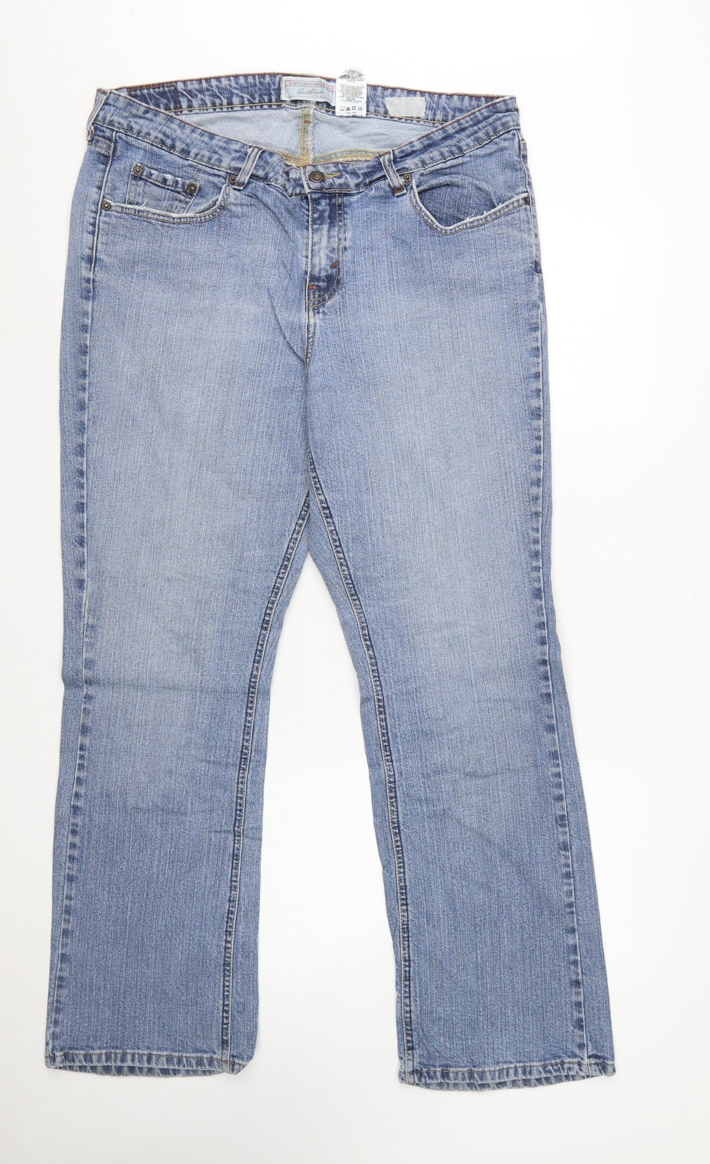 Levi Strauss Women's Blue Low Rise Bootcut Stretch Jeans Size 18W