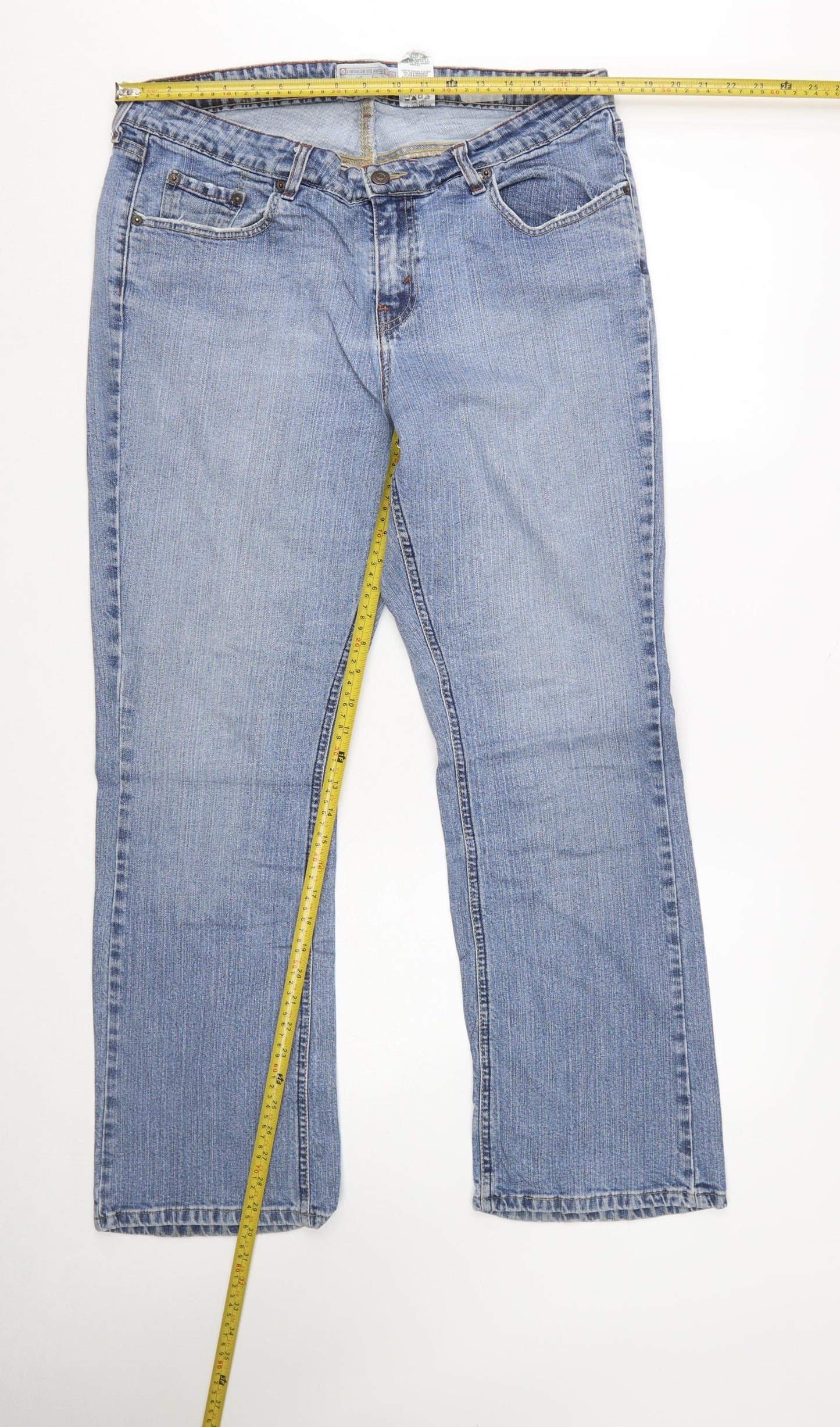 Levi Strauss Women's Blue Low Rise Bootcut Stretch Jeans Size 18W