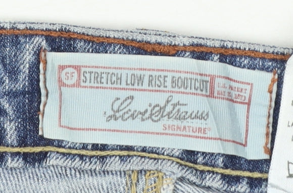 Levi Strauss Women's Blue Low Rise Bootcut Stretch Jeans Size 18W