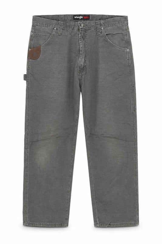 Wrangler Mens Grey Workwear Straight Jeans 40W 30L Relaxed Fit