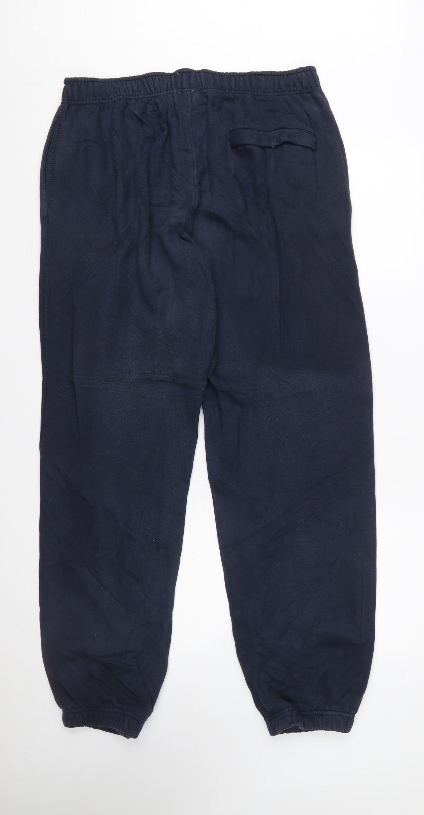 Nike Men’s Blue Fleece Joggers L 36in Elastic Waist Casual Trousers