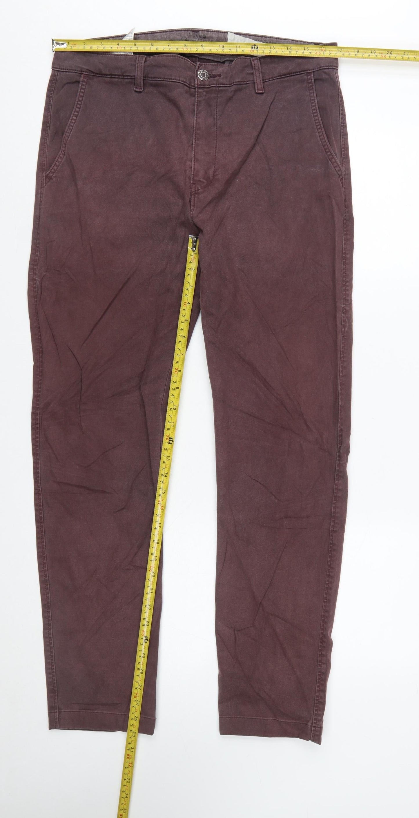 Levi's Men's Brown Slim Fit Chino Trousers W34 L34