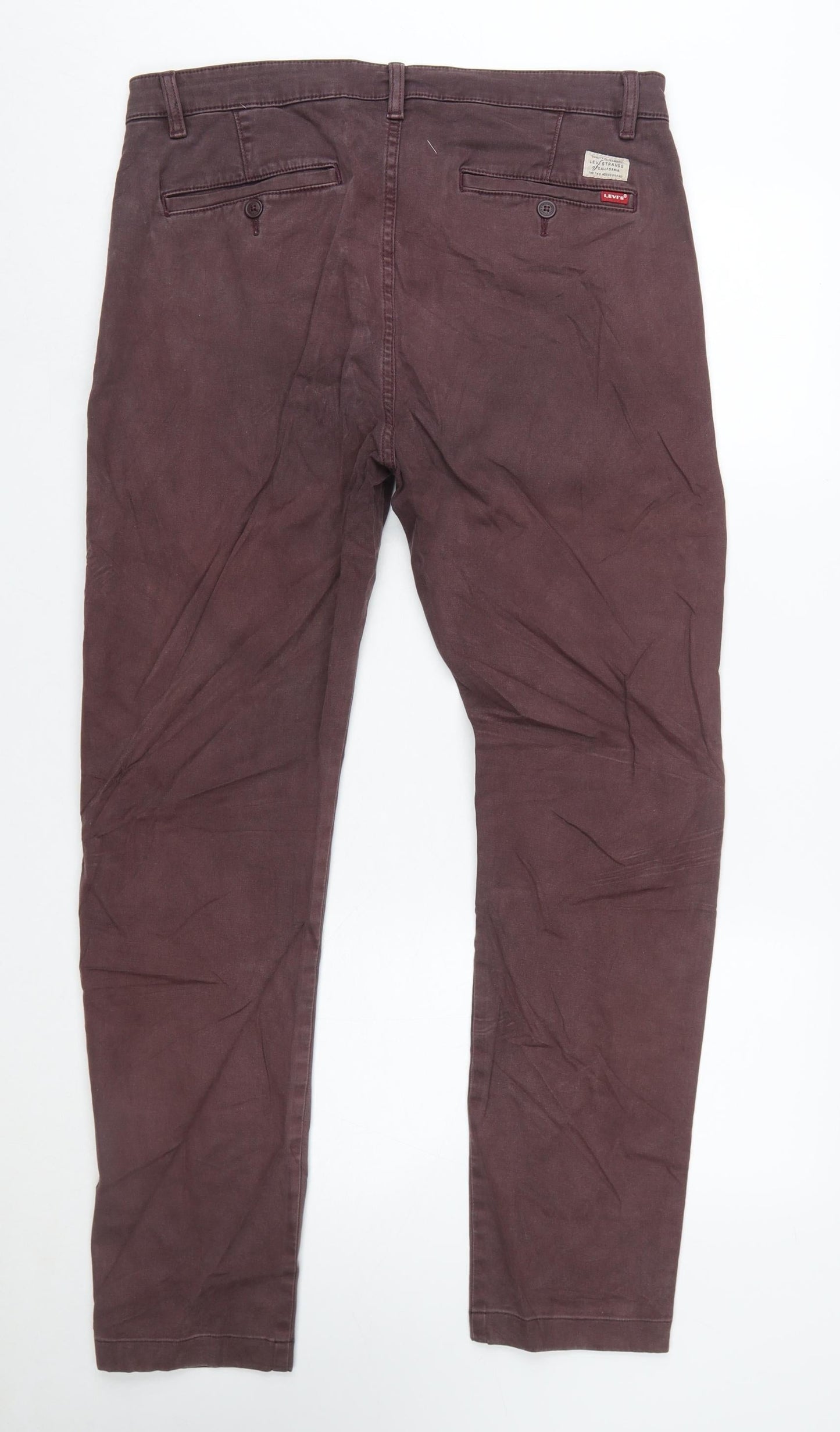 Levi's Men's Brown Slim Fit Chino Trousers W34 L34