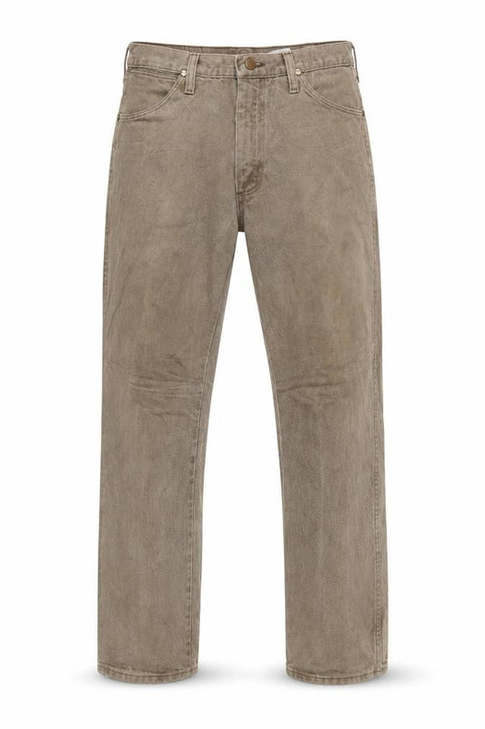 Wrangler Men's Beige Straight Leg Jeans 35x30 Cotton Denim Classic Fit