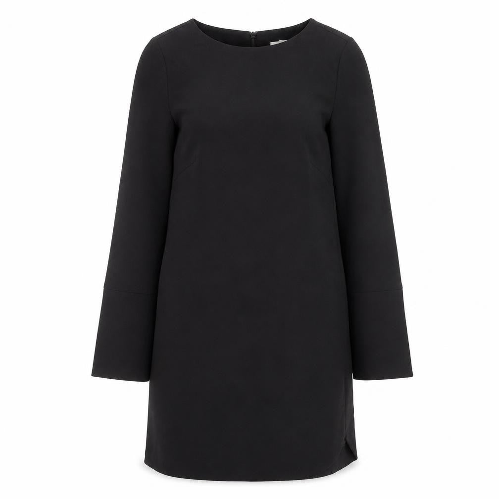 H&M Women’s Black Shift Dress Size 8 Long Sleeve Classic Workwear