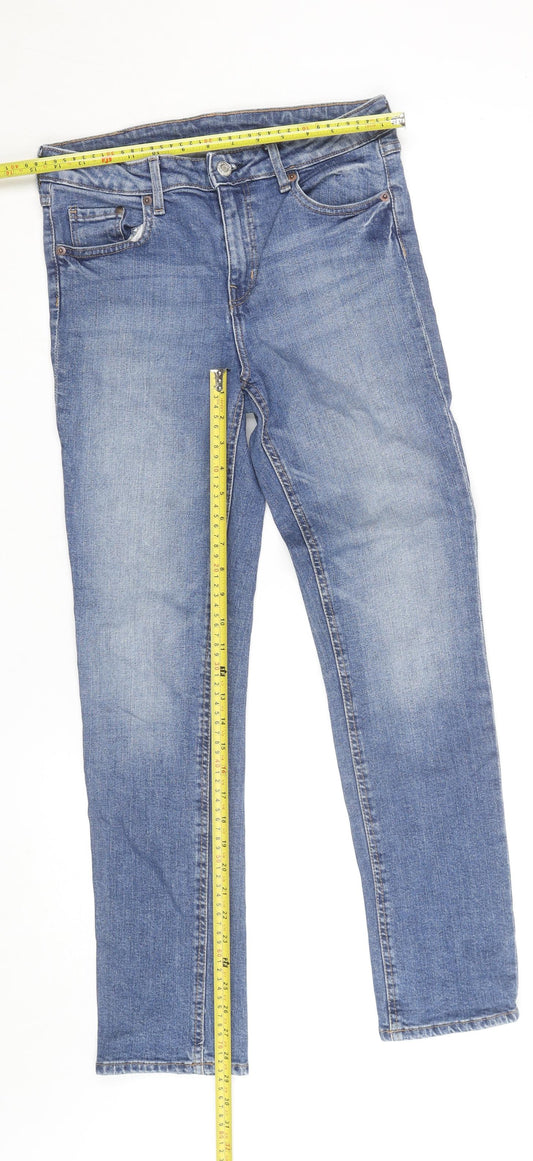 H&M Women’s Blue Slim Ankle Jeans Size 10 Regular Fit Denim