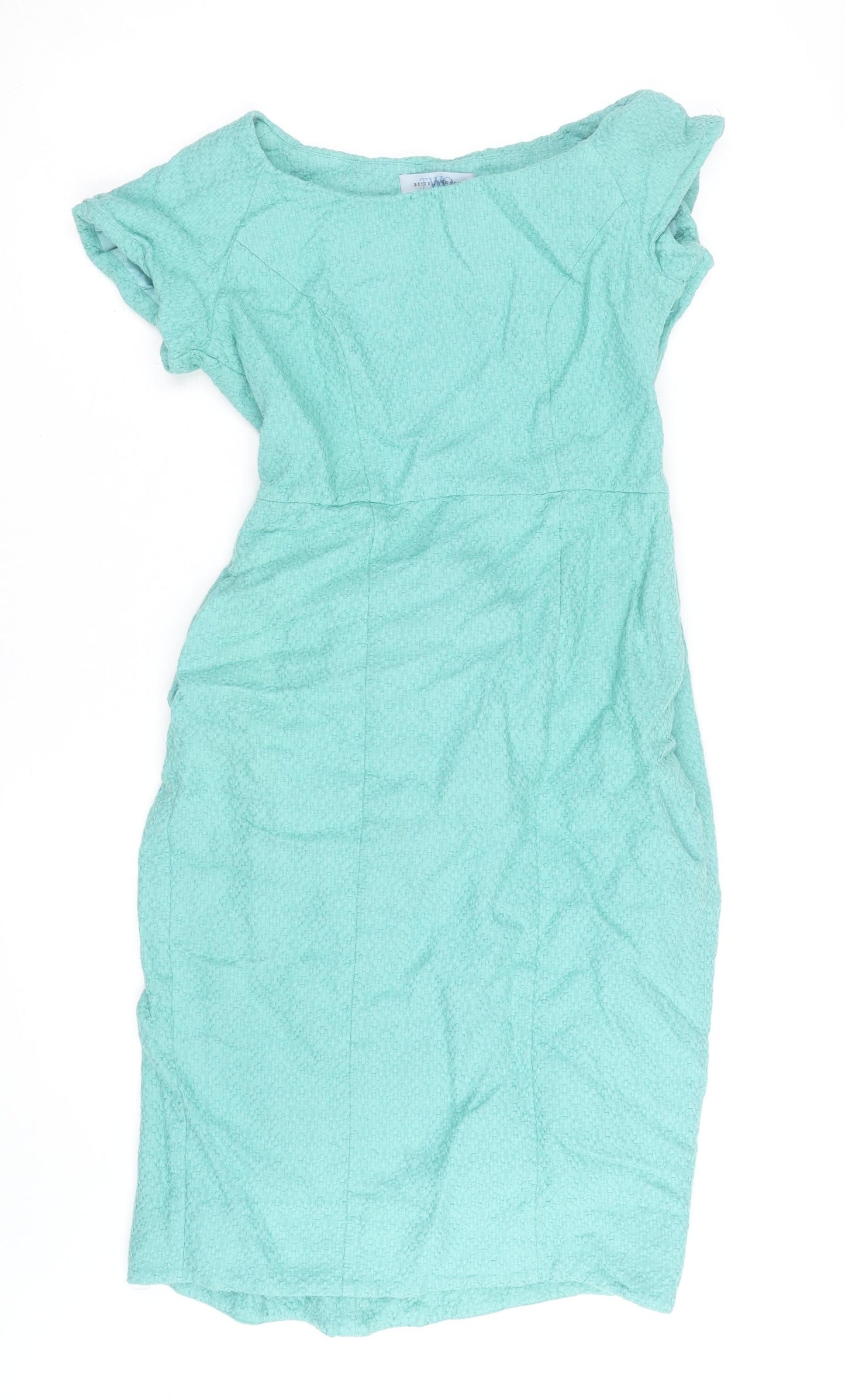 Betty Jackson Two Women’s Green Size 12 Sheath Knee Length Dress