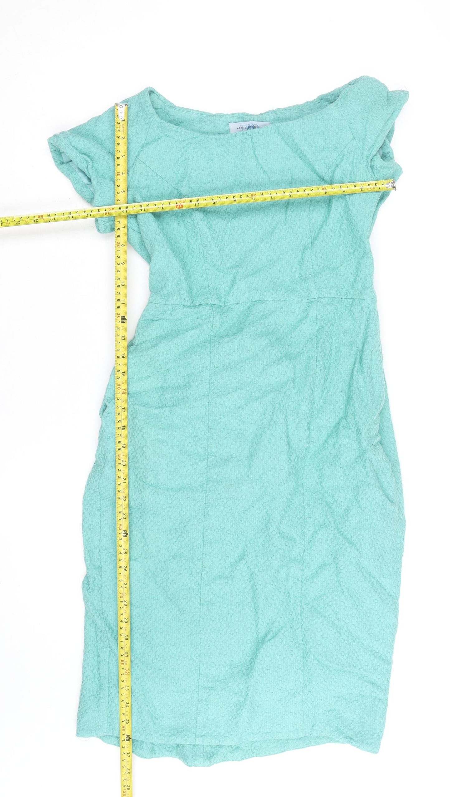 Betty Jackson Two Women’s Green Size 12 Sheath Knee Length Dress