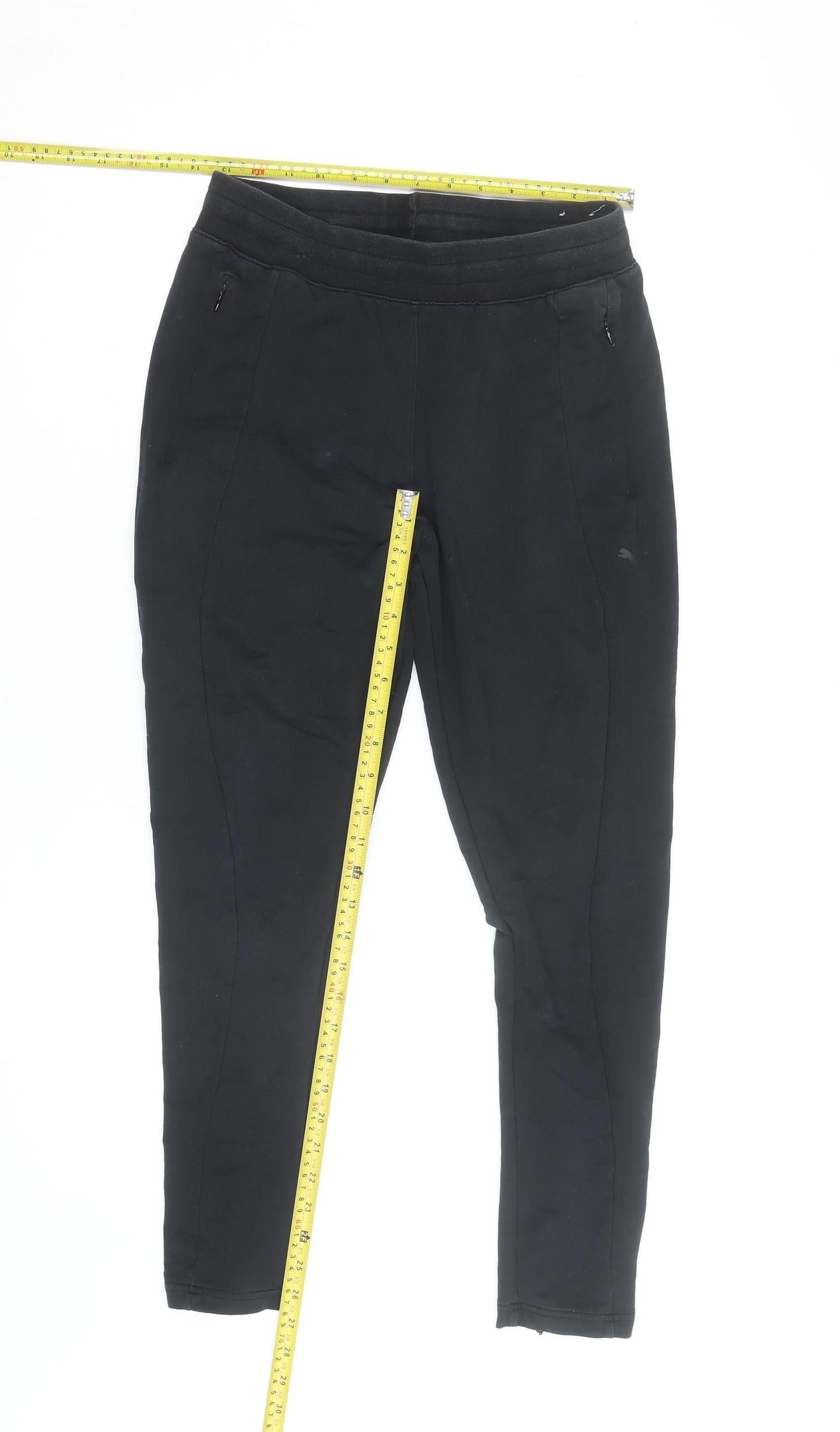Puma Womens Black Slim Fit Jogger Trousers Size 10