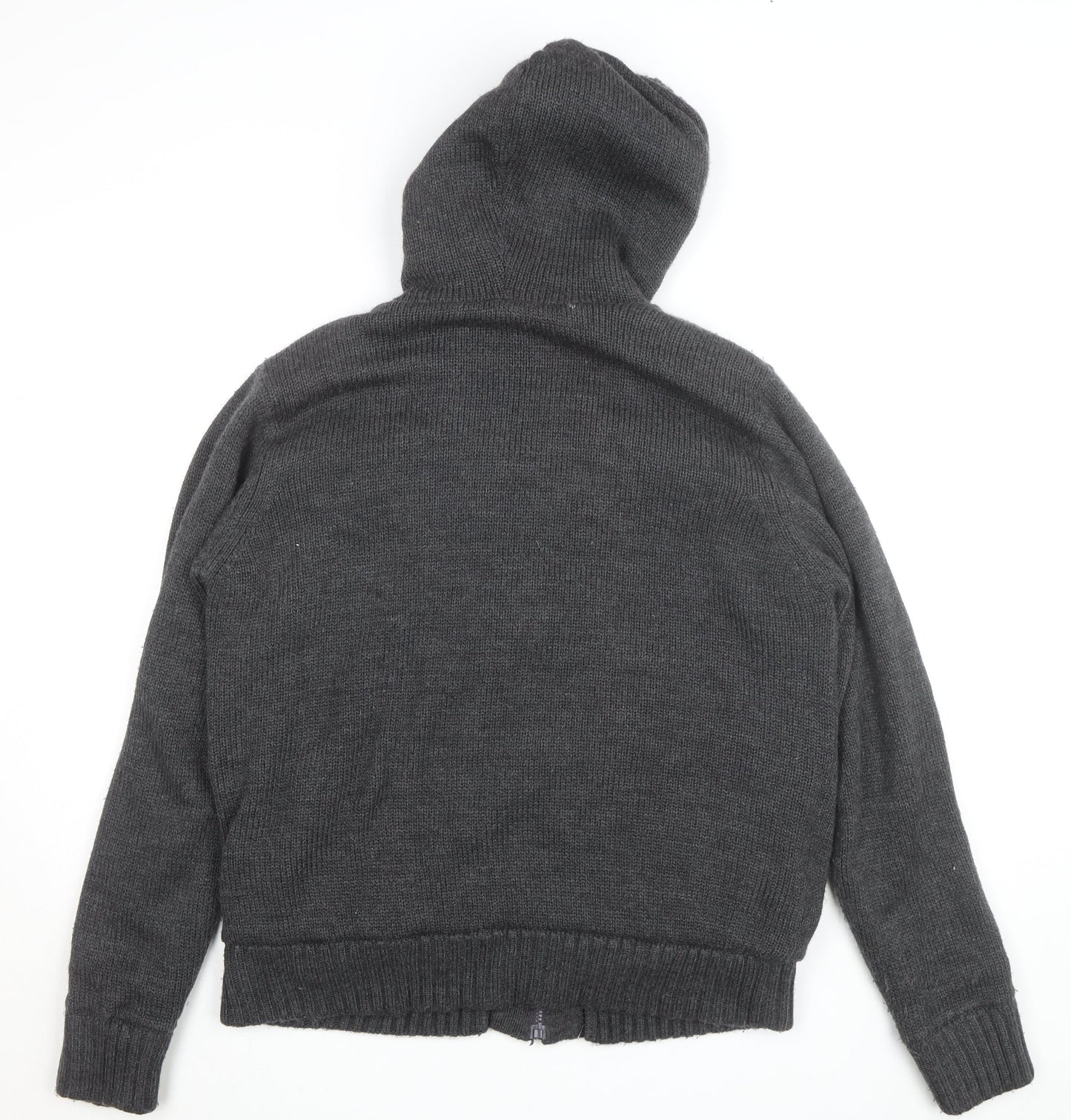 Kensington Dockside Men's Grey Hooded Toggle Cardigan Jumper Size L