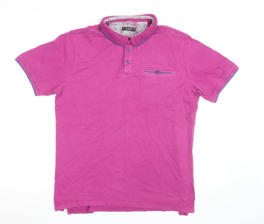 Dunnes Men’s Pink Cotton Short Sleeve Polo Shirt Size L
