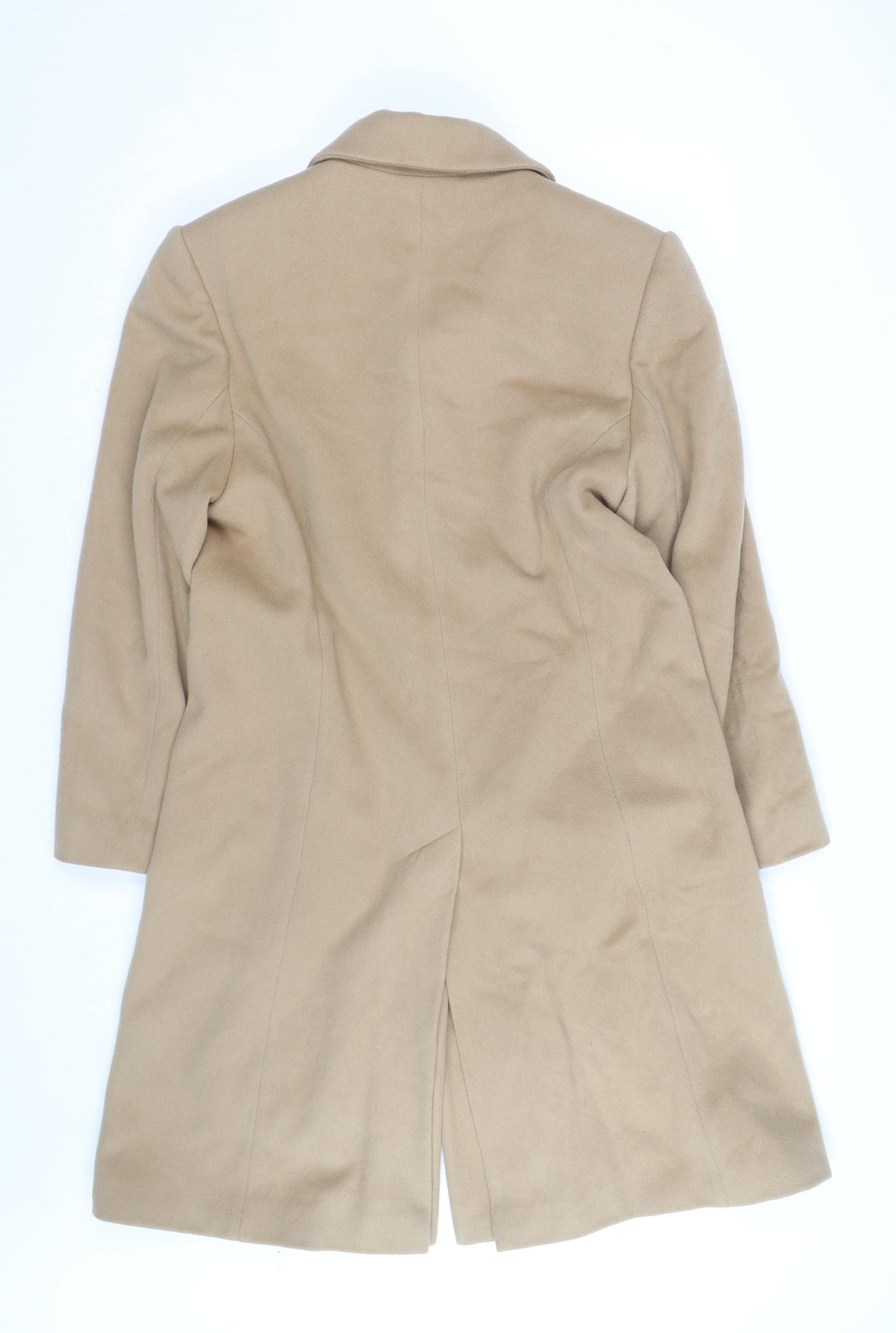 Blarney Woollen Mills Women's Beige Long Wool Overcoat Size 16
