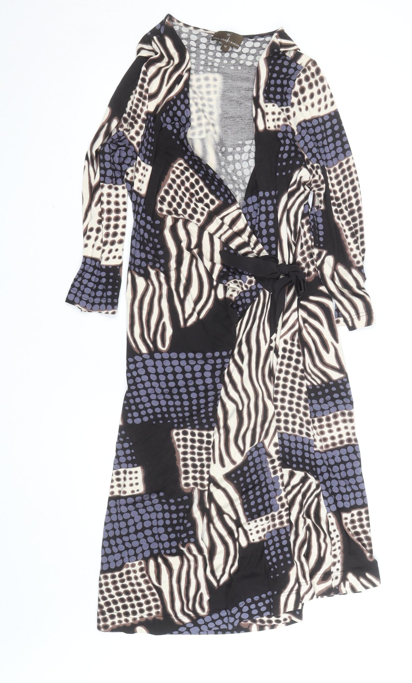 Fenn Wright Manson Women’s Multicoloured Wrap Dress Size 14