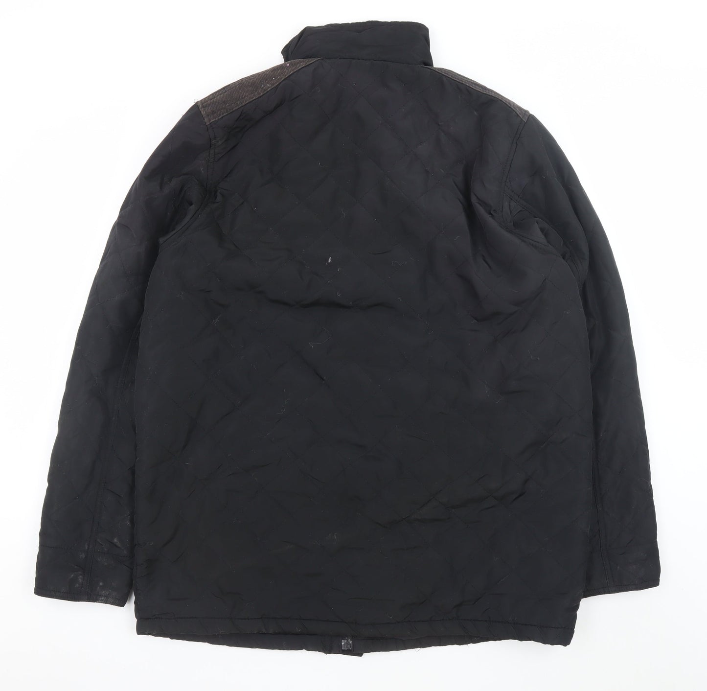 Pierre Cardin Men's Black 2XL Quilted Mid-Length Jacket