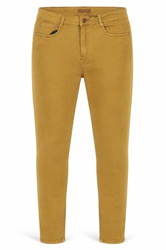 Voggo Men Brown Slim Fit Skinny Denim Jeans Size L