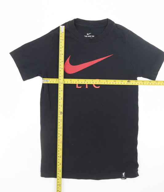 Nike Boys Black LFC Graphic Logo Short Sleeve Cotton T-Shirt 9-10 Years