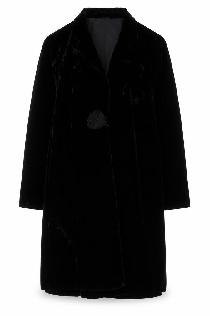 St Bernard Women Black Size 12 Velvet Sheath Dress Long Sleeve Formal