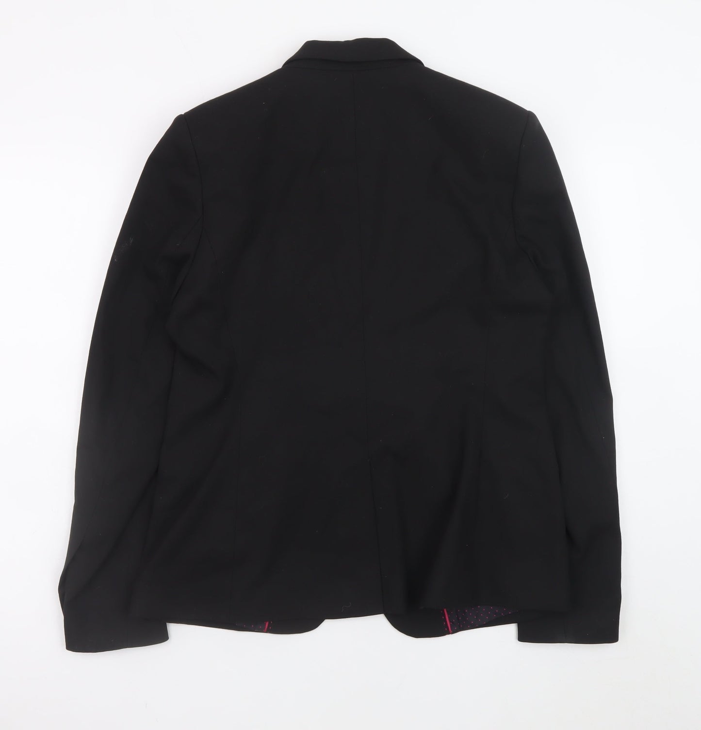 Next Women Black Tailored Single-Breasted Blazer Size 14