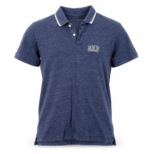 GAP Men's Blue Cotton Short Sleeve Polo Shirt Size S