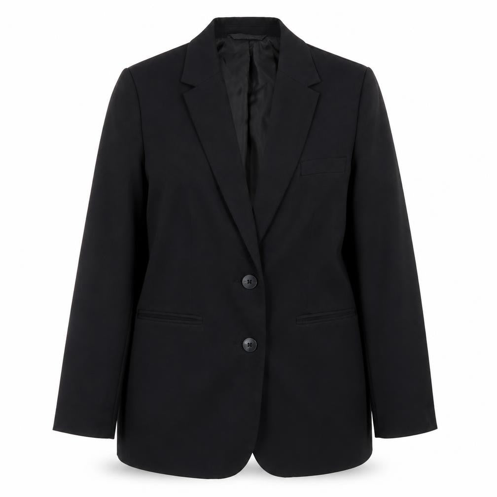 Dunnes Women Black Regular Fit Two-Button Blazer Size 12