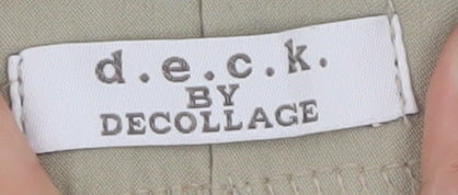 D.E.C.K by Decollage Womens Beige Chino Stretch Trousers L