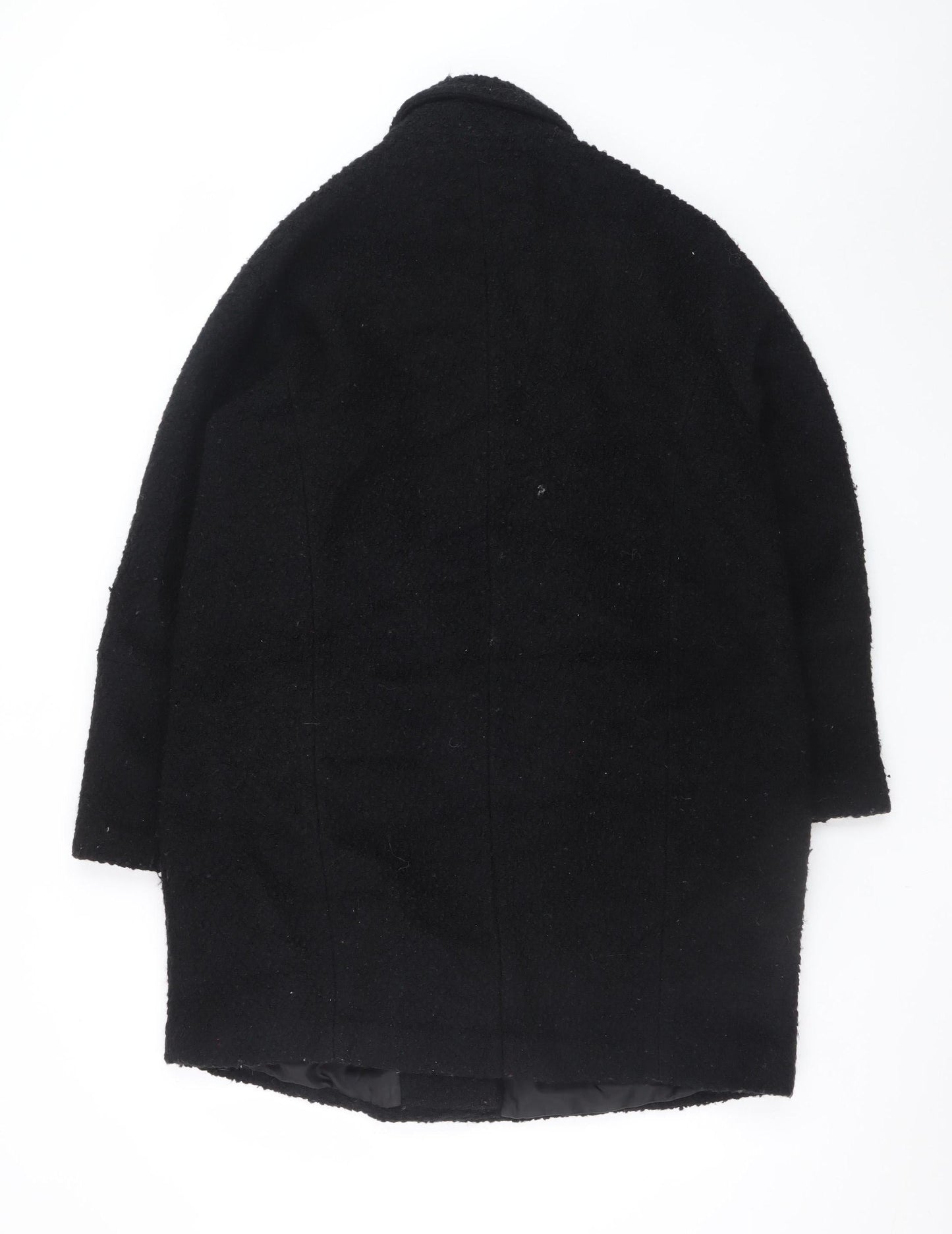 Debenhams The Collection Women's Black Size 14 Wool Zip Coat