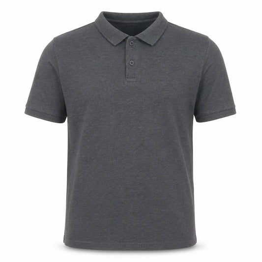 ASOS Men’s Grey Short Sleeve Cotton Blend Polo Shirt Size L