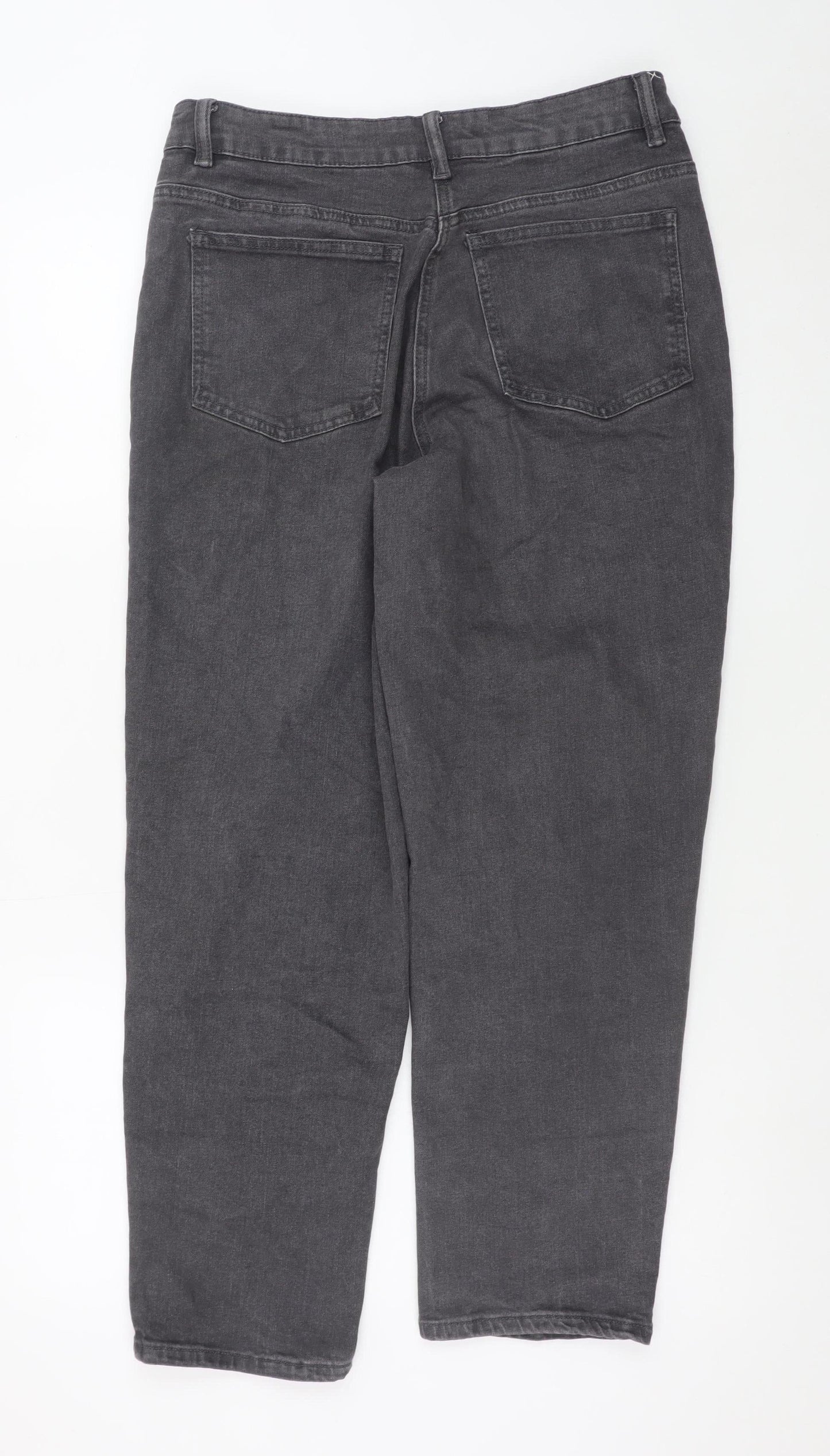 Pixiegirl Women Grey Petite Stretch Straight Jeans Size 12