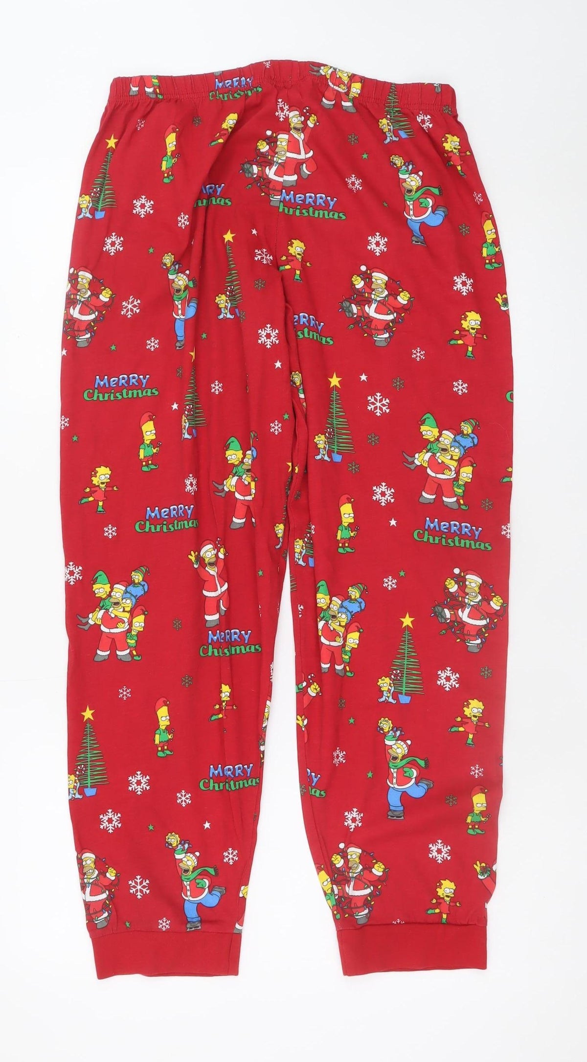The Simpsons Men's Red Christmas Pyjama Pants Size S Cotton