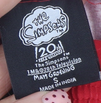 The Simpsons Men's Red Christmas Pyjama Pants Size S Cotton