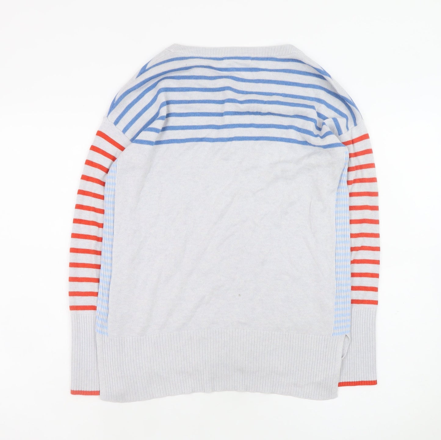 White Stuff Women's Multicoloured Striped Cotton Jumper Size 8